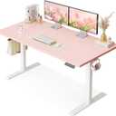OffiGo 48" Pink Electric Standing Desk Height Adjustable for Home Office