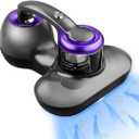 Mattress Vacuum Cleaner, Handheld UV Bed Vacuum Cleaner 12800 Vibrations Per/Min, Upgraded Effectively Clean Up Bed, Pillows, Cloth Sofas, Carpets and Ther Fabric Surfaces (Gray)