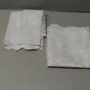 White Lace Cafe Curtains 24 Inch Length 2 Panels Set - Country Floral Sheer Rod Pocket Short Kitchen Decor, Light Filtering for Small Window, Bathroom, Basement, RV, Laundry, Camper, 26"W x 24"L (Pack of 2), White