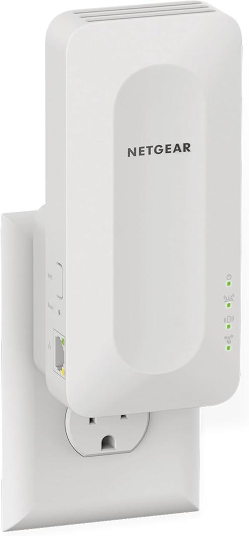 NETGEAR WiFi 6 Mesh Range Extender (EAX15) - Add up to 1,500 sq. ft., 20 Devices with AX1800 Dual-Band Wireless Signal Repeater (up to 1.8 Gbps Speed), WPA3 Security, One Network Name