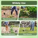 NICOFPHY Weed Puller Tool with Long Handle - 60" Manual Weeder Remover Tool, 2 in 1 Hand Weed Rake and Garden Hoe for Gardening, Heavy Duty Uprooting Weeding Pull for Yard, Lawn, Patio and Garden