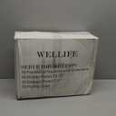 WELLIFE 350-Piece Gold Disposable Plates and Cutlery Set - Premium 10.25" Dinner Plates, 7.5" Dessert Plates, 9oz Cups & Cutlery for Weddings, Catering Events - 50 Guest Service - Elegant & Sturdy