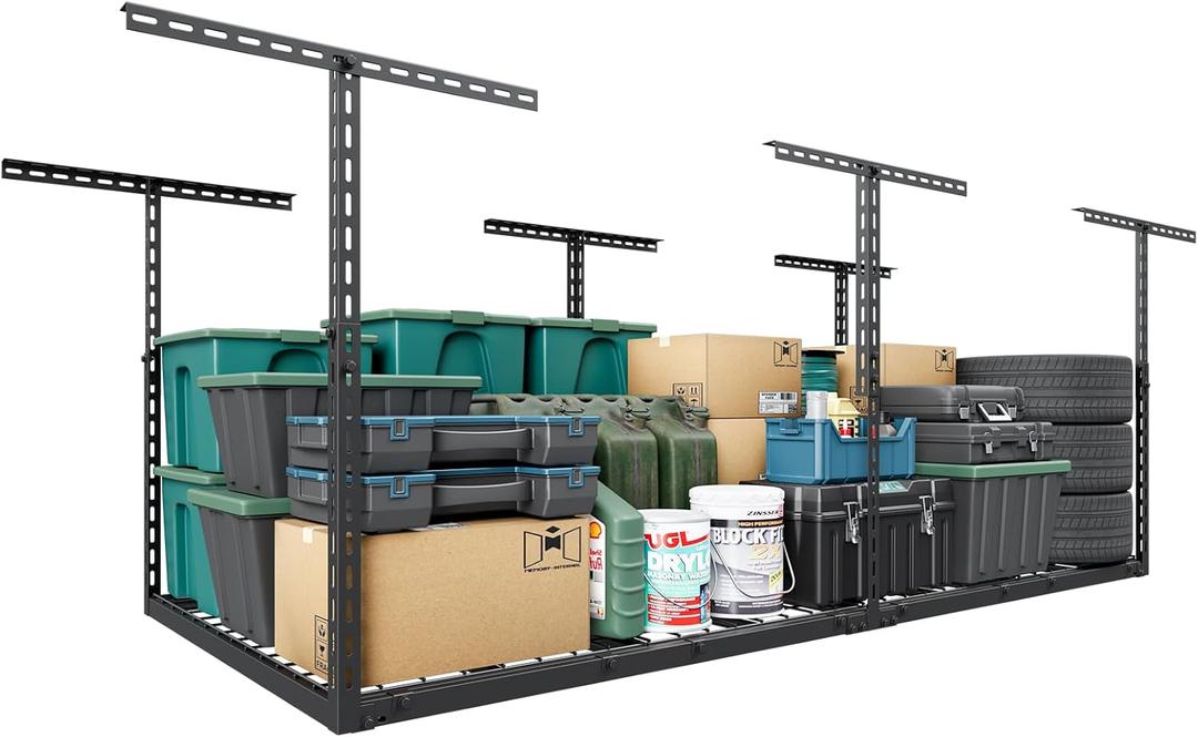 3x6 FT Overhead Garage Storage Rack,450LBS Weight Capacity