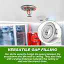 Shimeyao 12 Pcs Retrofit Recessed Fire Sprinkler Escutcheon 1/2" Ips Split 3 Piece 3/4" Adjustment Sprinkler Head Cover Plate Trim Ring for Fire Trim Ceiling (Silver)
