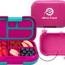Bento Box Built in Ice Pack, Leakproof Lunch Containers with 4 Compartments - BPA Free, Microwave & Dishwasher Safe - Portable Lunch Box Perfect Size for Work and Travel - Pink
