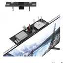 Adjustable Steel TV Top Shelf, Floating TV Stand, Universal Monitor Shelf for Soundbar, Game Console, Cable Box, Router Shelves (16.93x4.72inch with 1 Boxes)