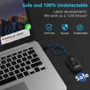 Mouse Jiggler Undetectable, USB Mover, Gaming Automatic Continuous Click Device, Plug & Play, Simulate Mouse Pointer Movement to Prevent PC Sleep