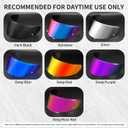PSLER i90 Visor - HJ-33 Helmet Tinted Visor i90 Face Shield Motorcycle Helmet Visor for i90 HJ-33,Deep Purple (Purple)