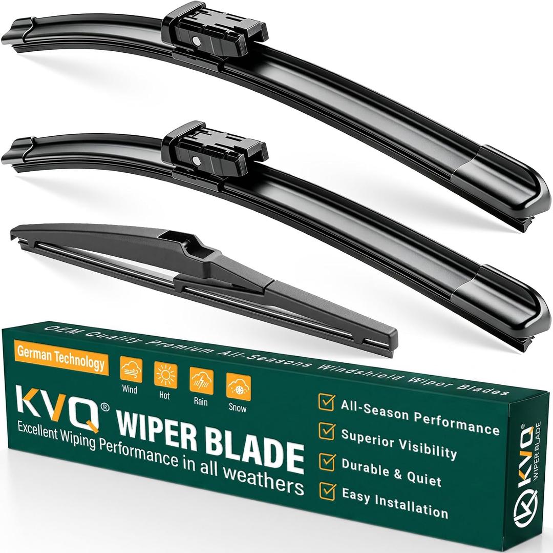 Windshield Wiper Blades Replacement for Chevy Chevrolet Spark 2013 2014 2015,Original Equipment Replacement Front Rear Wiper Blade Set - 24" 16" 12" (Set of 3)