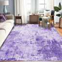 RELEANY Washable Area Rugs 10'x14 Non-Slip Modern Abstract Soft for Living Room Entryway Bedroom Kitchen, Print Pattern, Purple Gray Pink White
