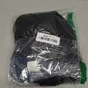 Sexy Open Front V Neck Ruffle Sheer Mesh Lace Wireless Babydoll Lingerie Dress with Thong 2 Piece (Black) XL