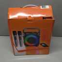 Karaoke Machine, Portable Bluetooth Speaker with 2 Wireless Microphones for Adults & Kids with Lights, Karaoke Microphone with PA System Supports USB/TF/FM/AUX for Home Party Home System Packages (Black)