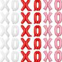 32 Pcs Valentines Day 16 Inches Xoxo Balloons Galentines Day Letter Foil Balloons Banner Decorations for Anniversary Wedding Engagement Proposal Bachelorette Party Supply(Multicolored)