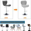 Counter Height Bar Chairs Cover Set of 4 Jacquard Swivel Bar Stools Slipcovers Stretchable Swivel Barstools Chair Covers Protector for Home Kitchen Bar Cafe Light Grey