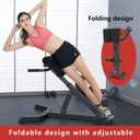 Adjustable Hyperextension Bench, Foldable Roman Chair, Back Extension Equipment, Black, Home Gym Workout, 43.1"D x 25.2"W x 40.55"H