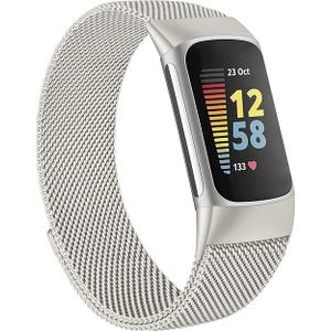 Stainless Steel Metal Band fit for Fitbit Charge 5/6 Silver
