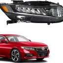 labwork Headlights HO2503187 Replacement for Honda Accord 2018 2019 2020 Projector Headlight Assembly 33100-TVA-A01 Right Side (Passenger Side)