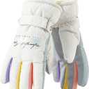 KEYDUACU Winter Ski Snow Gloves for Men, Women, Waterproof Touchscreen Windproof Cold Weather Hand Warming Winter Work Snowboard Gloves for Skiing Running and Cycling (beige)