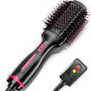 Negative Ion Blow Dryer Brush One Step Volumizer, Excellent New Thermal Conductive Aluminum 75MM Oval Shape Hot Air Straightener Brush | More Volume, Smooth, Frizz-Free for Fast Salon-Style