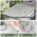 30x22 Inch Stainless Steel Utility Sink-Freestanding Laundry Sink Practicality With Accessories Stainless Functional Faucet,Soap Dispenser, SS Sink Grid For Laundry,Garage,Outdoor Kitchen,Garden...