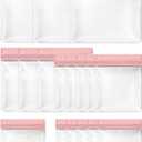 Anti Tarnish Jewelry Bags, Small Travel Ziplock Jewelry Pouches Clear Plastic, 16 Pack Eva Mini Storage Organizers Bag for Silver Gold Earrings Ring Necklace (Pink, Assorted Sizes)