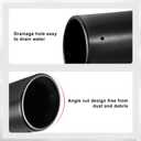 Mupera 3.5 Inch Inlet Exhaust Tip, 5" Outlet, 12" Long Powdercoat Black Exhaust Tips for Universal 3.5 Inch Outside Diameter Exhaust Tips, Tail Pipe Exhaust Tips 3.5" Inlet with Bolt-On