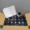 Clear 4 oz Plastic Jars with Lids & Labels - Refillable Cosmetic Small Containers with Black Screw Lid/Slime Containers (4 fl.oz, 48Pack)