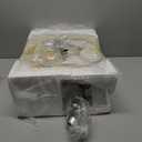 Reyokale Set of 2 Farmhouse Table Lamps for Living Room, Rustic Vintage Nightstand Lamp with 2 USB Port, Bronze Resin Lamps for Bedroom End Table with Hollow Out Nightlight, 2 Bulbs Included