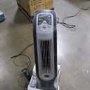 LASKO OSCILLATING HIGH VELOCITY TOWER FAN WITH REMOTE, U35102, BLACK/SILVER