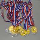 Abaokai 12 Pieces Football Medals for Award,Sports Football Games, Party Favors for Kids, 2 Inches
