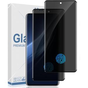 [2 Pack] Galaxy S21 Ultra Privacy Screen Protector, 9H Tempered Glass, Ultrasonic Fingerprint Support, 3D Curved,Anti-Spy Film Anti-Fingerprint for Galaxy S21 Ultra 5G Screen Protector (6.8 Inch)