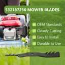 532187256 Commercial Mulching Blades for Husqvarna Z254F Z254 MZ54 LGT2654 YTH24V54 54 inch Deck Zero Turn Lawn Mower - Heavy Duty Blade Replaces 187256 187254 532187254-3 Pack