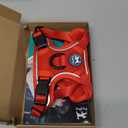 PoyPet Reflective Soft Breathable Mesh Dog Harness Choke-Free Double Padded Vest with Adjustable Neck and Chest(Red,XS)