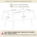 BYDOLL Table Cloth Champagne 70x108 Inch Tablecloth for 8 Foot Rectangle Tables Outdoor Washable Wrinkle Free and Spillproof Polyester Tablecloth for Festival Camping Picnic Party Cover