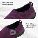 Womens Walking Shoes Comfortable Wide Diabetic Shoes Adjustable Zero Drop Edema Shoe Breathable Neuropathy Nursing Shoes Casual Wide Width Sneakers (Purple)