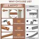 2 Pack Wood Curtain Rods for Windows 48 to 84 Inches (4-7ft), 1'' Diameter Heavy Duty Adjustable Rustic Farmhouse Drapery Pole with Boho Imitation Wooden Grain Decorative Finials, Size 30"-88" (Walnut)