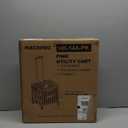 Folding Utility Cart Portable Rolling Crate Handcart Shopping Trolley Collapsible Tool Box, with Lid, Basket on 4 Rotate Wheels, for Grocery, Shopping, Office, Teacher (Pink)