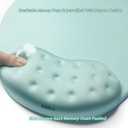 BRILA Large Mouse Pad with Ergonomic Memory Foam Wrist Rest Support - Massage Holes Design - Skidproof Pu Bottom - Wrist Fatigue/Pain Relief Mousepad with Elbow Hand Cushion for Gaming & Work (Aquamarine)