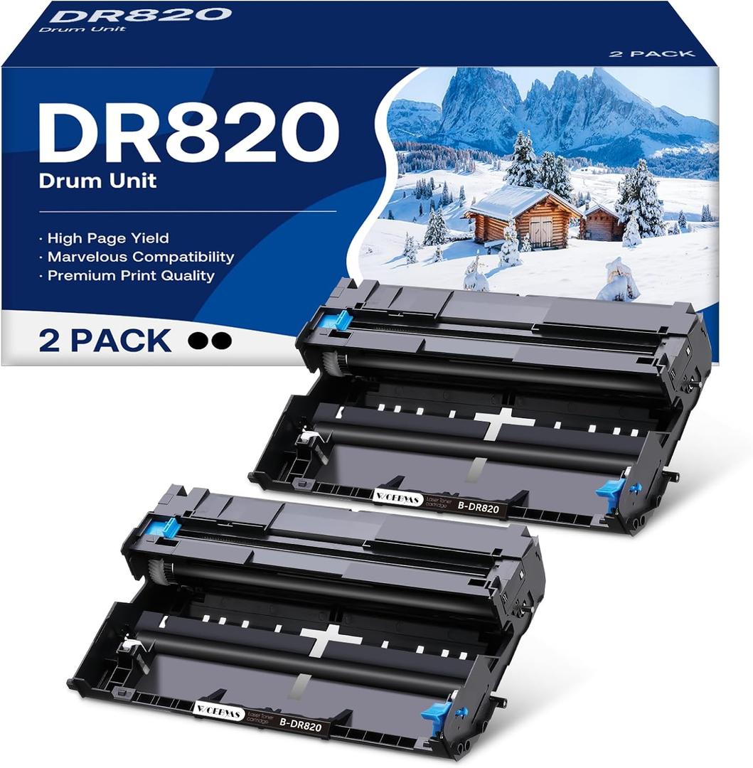 DR820 Drum Unit Compatible for Brother DR 820 DR-820 Replacement for MFC-L5900DW HL-L6200DW HL-L5100DN MFC-L5800DW MFC-L5700DW HL-L5200DWT MFC-L6700DW HL-L5200DW (2 Drum Unit, NOT Toner)