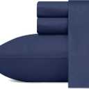 Nautica - Twin XL Bed Sheets, Cotton Percale Bedding Set with Matching Pillowcase, Crisp & Cool, Fully Elasticized, Dorm Essentials (Captains Navy)