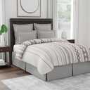 Bed Makers Never Lift Your Mattress Bed Skirt, Designed for Box Spring Beds, Split Corners, 14 Inch Drop Length, King, Silver