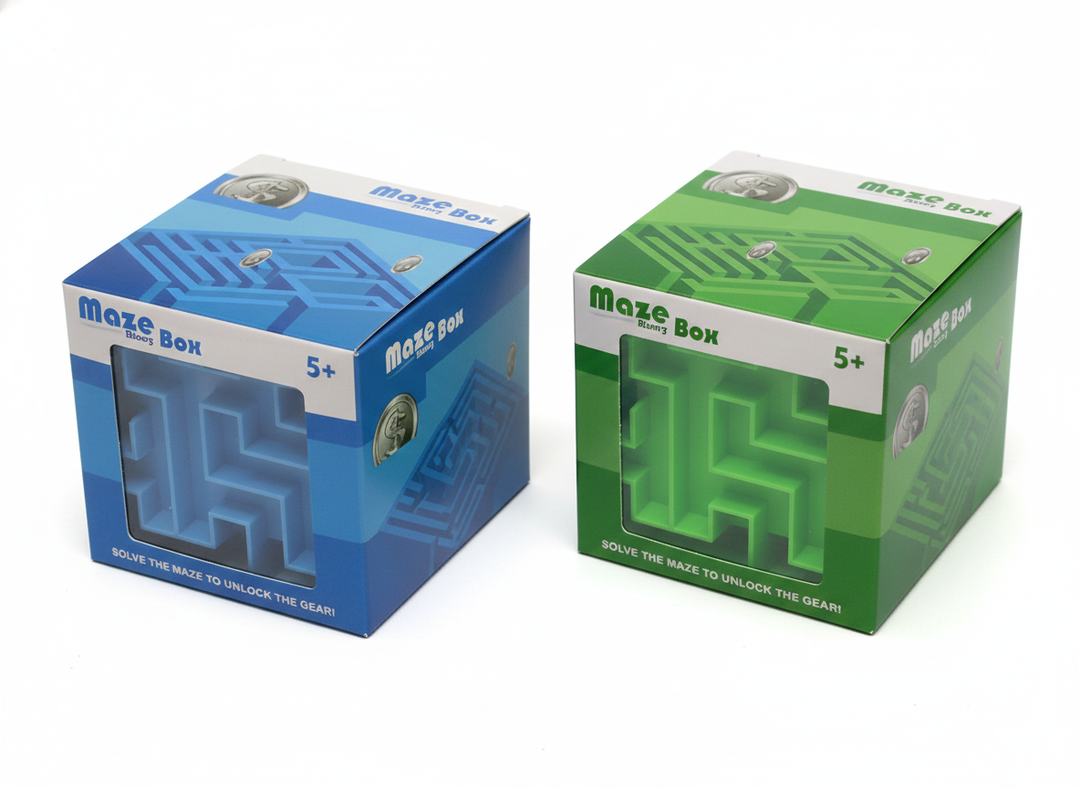 Trekbest Money Maze Puzzle Box - A Fun Unique Way to Give Gifts for Kids and Adults (Green, Blue) 2 Pcs