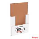 BOX USA Mailer Boxes Medium 10 1/4"L x 8 1/4"W x 1 1/4"H 50-Pack - Corrugated Cardboard Box for Shipping, Moving, Mailing, Packing, Packaging and Storage