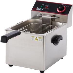 Winco EFS-16 Deep Fryer, electric, countertop single well, Silver, 16.14 x 9.65 x 13.58 inches