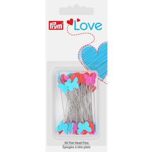 Prym Love 2-1/8", 50 pc Flat Head Pins, Multicolor (60100)