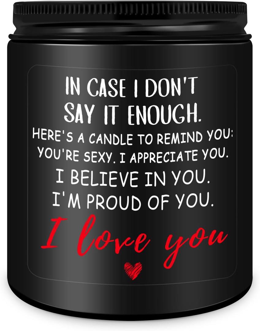 Homsolver Anniversary Birthday Gifts for Him Boyfriend, Unique Romantic Gift for Him Lavender Candle, Funny Romantic Anniversary Birthday Gifts for Him, Boyfriend
