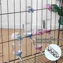 Dog Crate Water Bottle - 17 oz No Drip Kennel Pet Water Dispenser, Easy-to-Use Cage Water Bottle for Dogs, Cats, Small Animals, 500ML, Grey