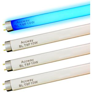 13'' BL T8 F10W Replacement Bulbs for Liba, Aspectek Black Blue Lighting Tube,10Watt Linear F10T8/BL Fluorescent Lamps for 20W Electric Machine Light,4pack