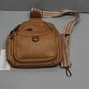 7L Sling Bag for Women Men Crossbody Belt Bag Small Travel Sling Backpack Anti Theft Chest Daypack Purse Faux Leather (Tan)