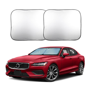 EcoNour 2 Piece Foldable Car Windshield Sun Shade, UV & Heat Protection (Medium)